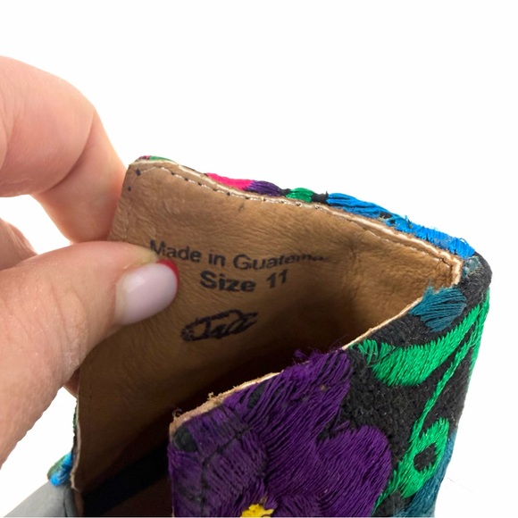 NWOB The Root Collective Espe Leather Boots with Custom Embroidery Sz 11 - Picture 6 of 12